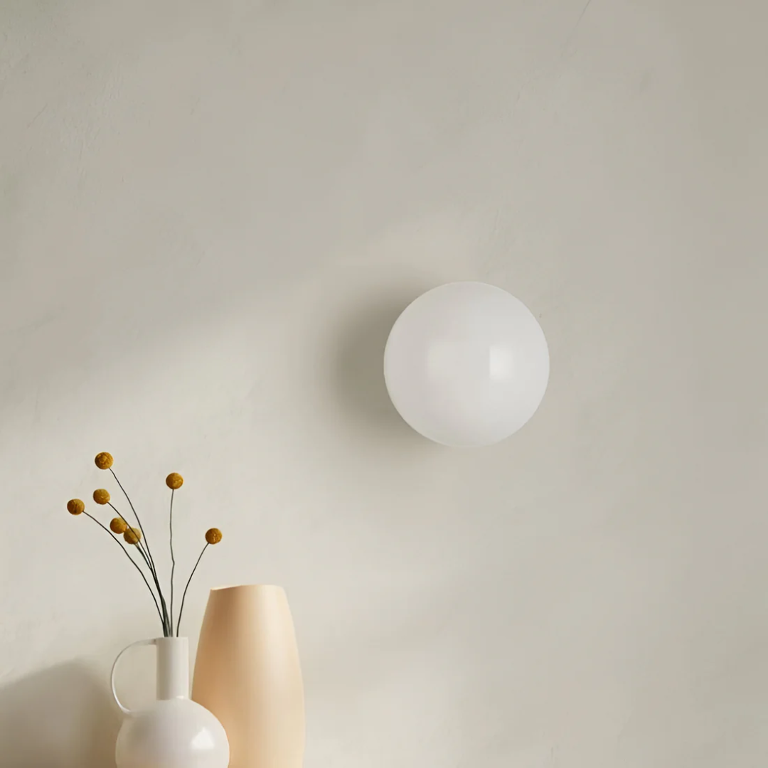 Solivra - Glass Wall Lamp Modern Diffuse Warm Light For Home
