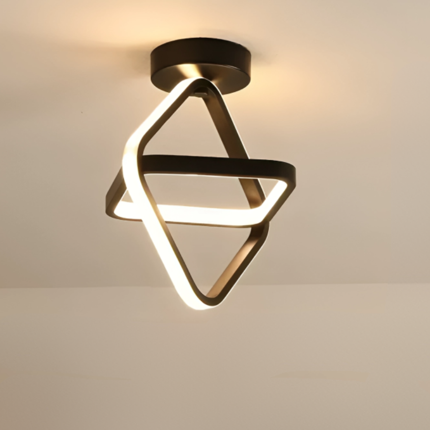 Soapore - Modern LED Ceiling Light - Creative Two Ring Design Fixture