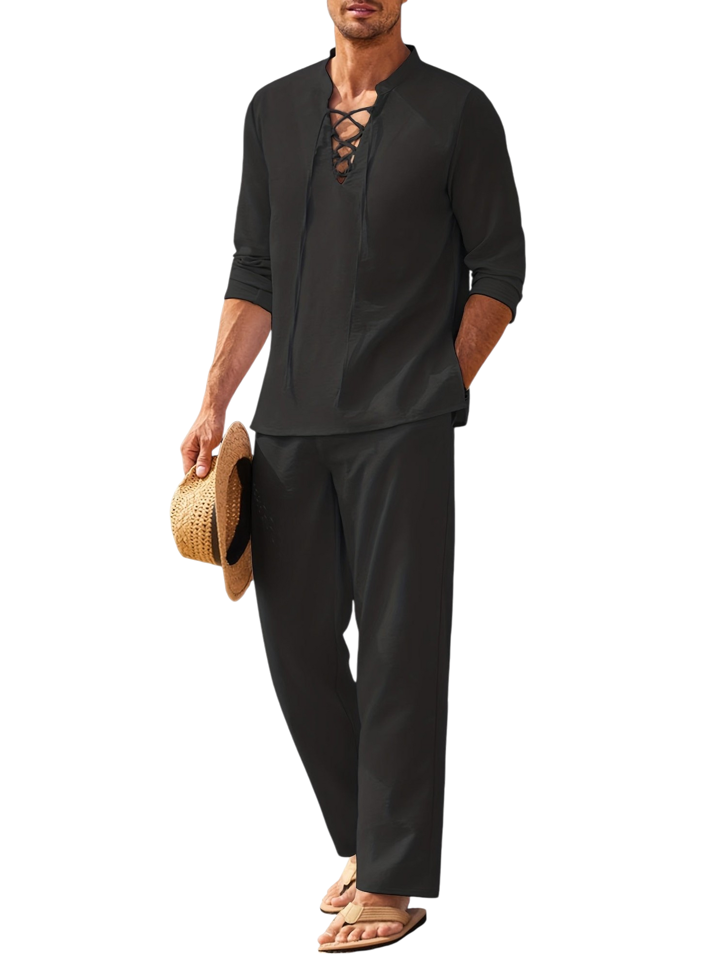 Maxwell - Lightweight White Linen Set for Stylish Summer Wear