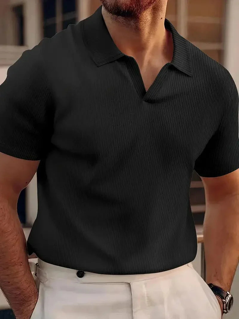 Rocco - Casual Men's Linen Polo Shirt for Stylish Comfort