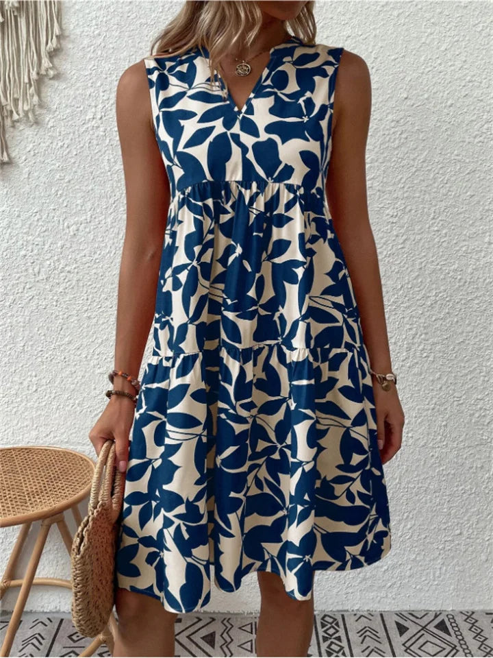Eleanor - Charming A-line Summer Dress with Floral Pattern