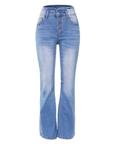 Maisey - High-waisted Bootcut Jeans with Tailored Fit and Stretch Fabric
