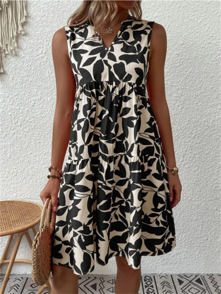 Eleanor - Charming A-line Summer Dress with Floral Pattern