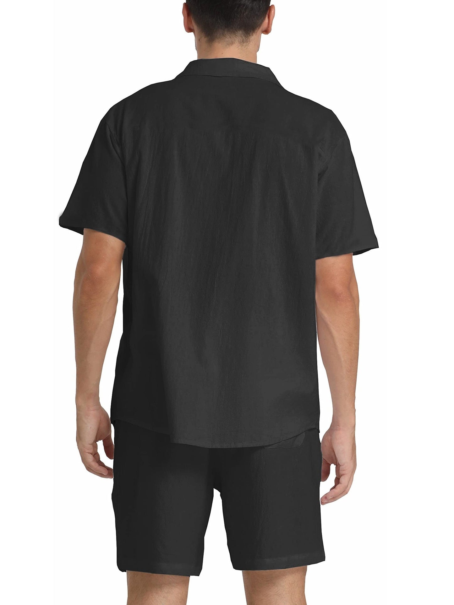 Barry - Luxurious Men's Linen Shirt and Beach Shorts Set