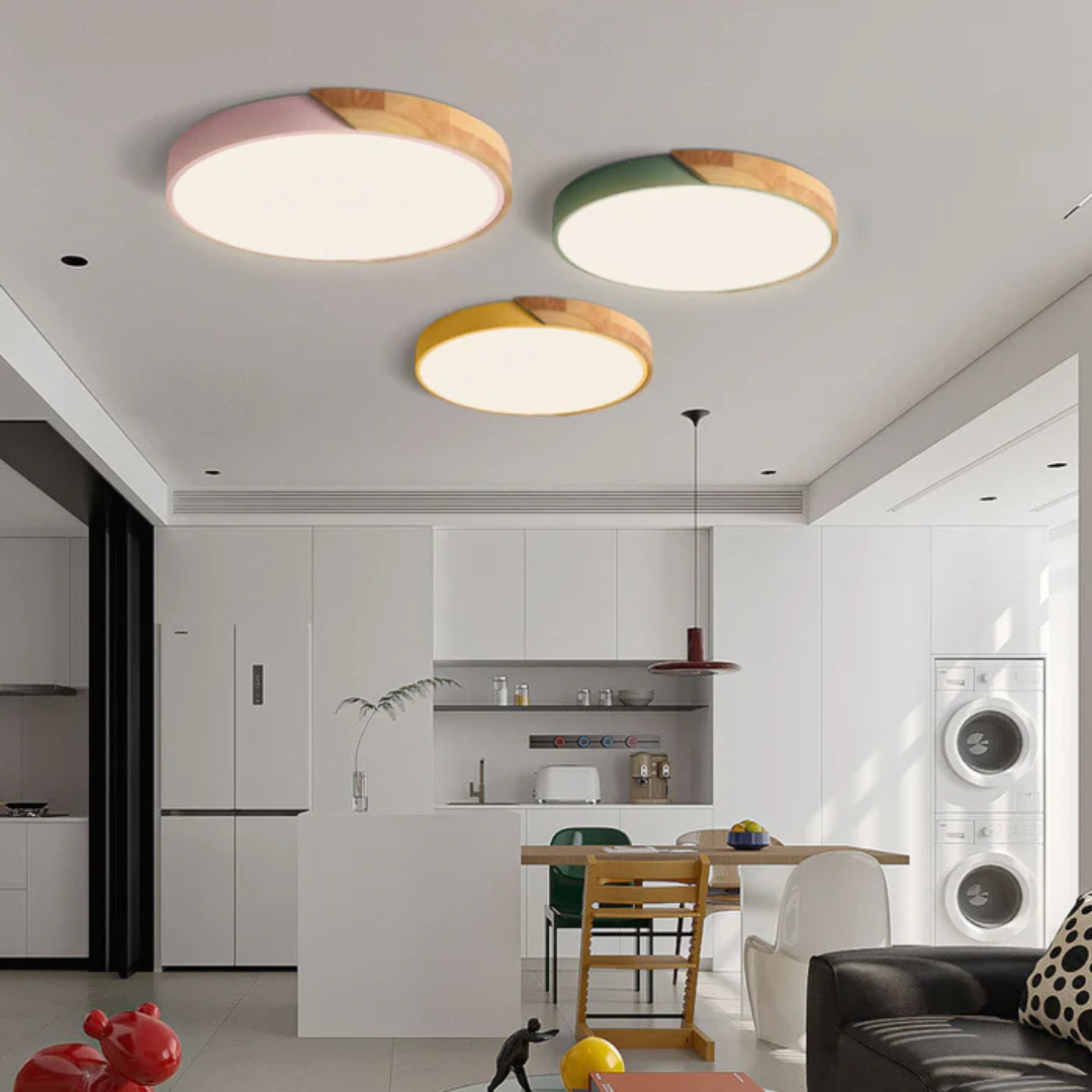 Matellis - Nordic Wood Led Ceiling Light In Scandinavian Style