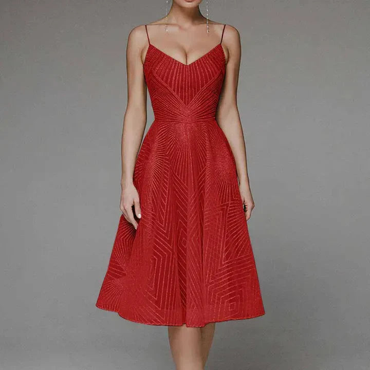 Alberta - Luxurious Women's Embroidered Soirée Dress with A-line Fit