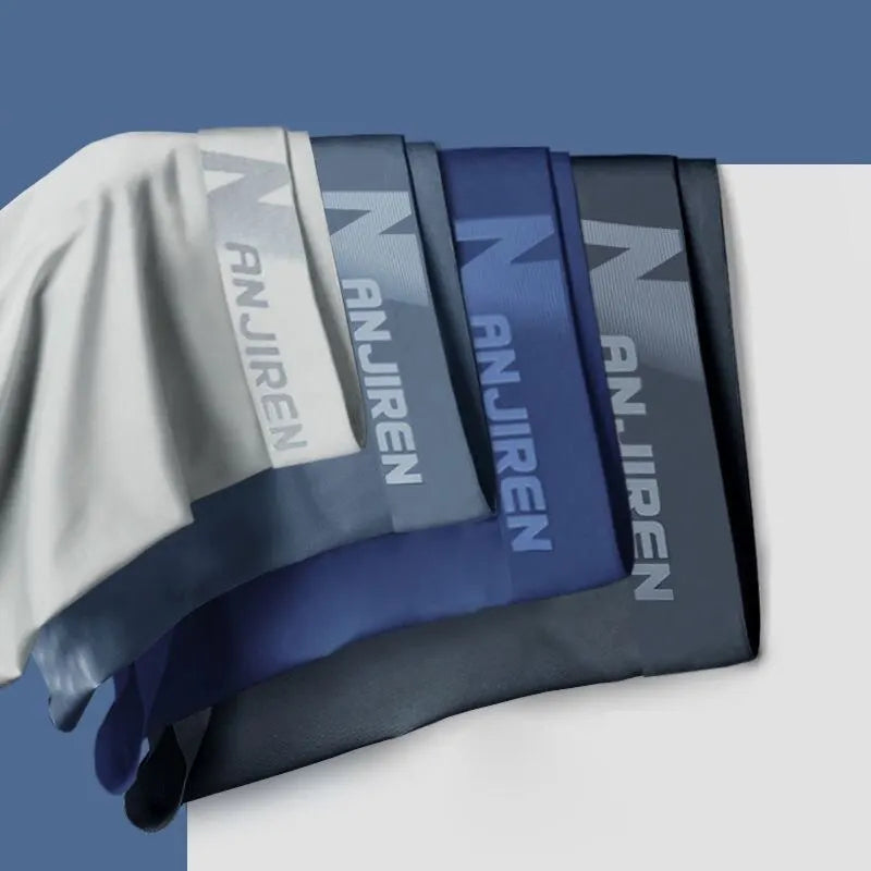 Xavier - FrostFlex Ice Silk Boxer Shorts Set For Men Four Pack