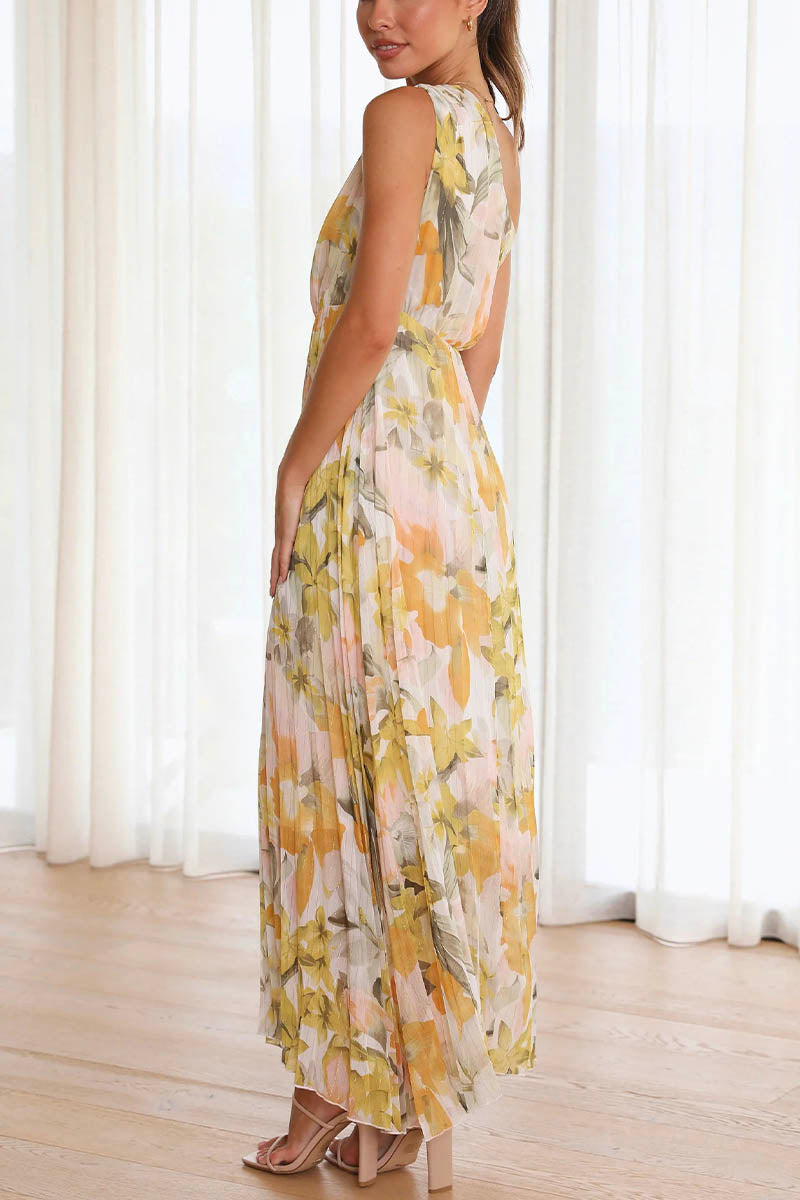 Xiara - Elegant Printed Off-the-Shoulder Dress for Summer Chic