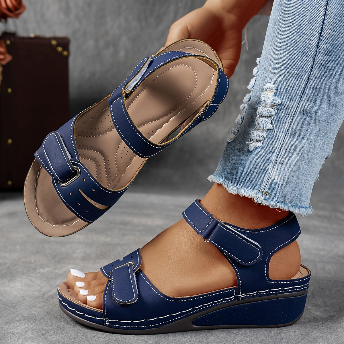 Electra - Women's Orthopedic Comfort Sandals With Straps
