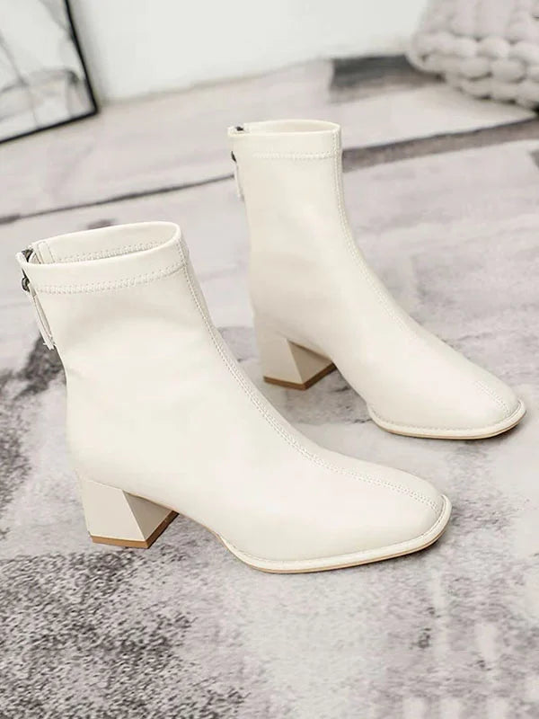 Karolina - Elegant Women's Toe Zipper Boots for Sophisticated Style