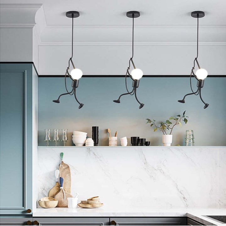 Serava - Playful Doll Pendant Lamp Retro Hanging Light Fixture