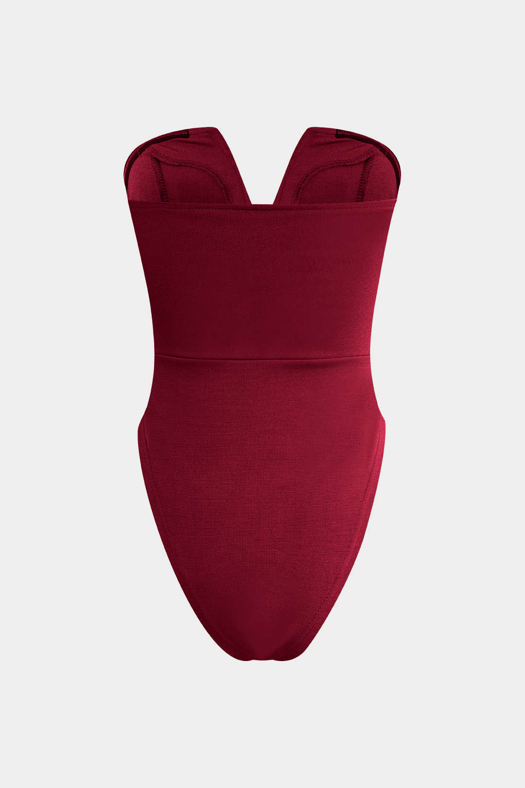 Abbie - Basic V-neck Strapless Bodysuit for Effortless Style