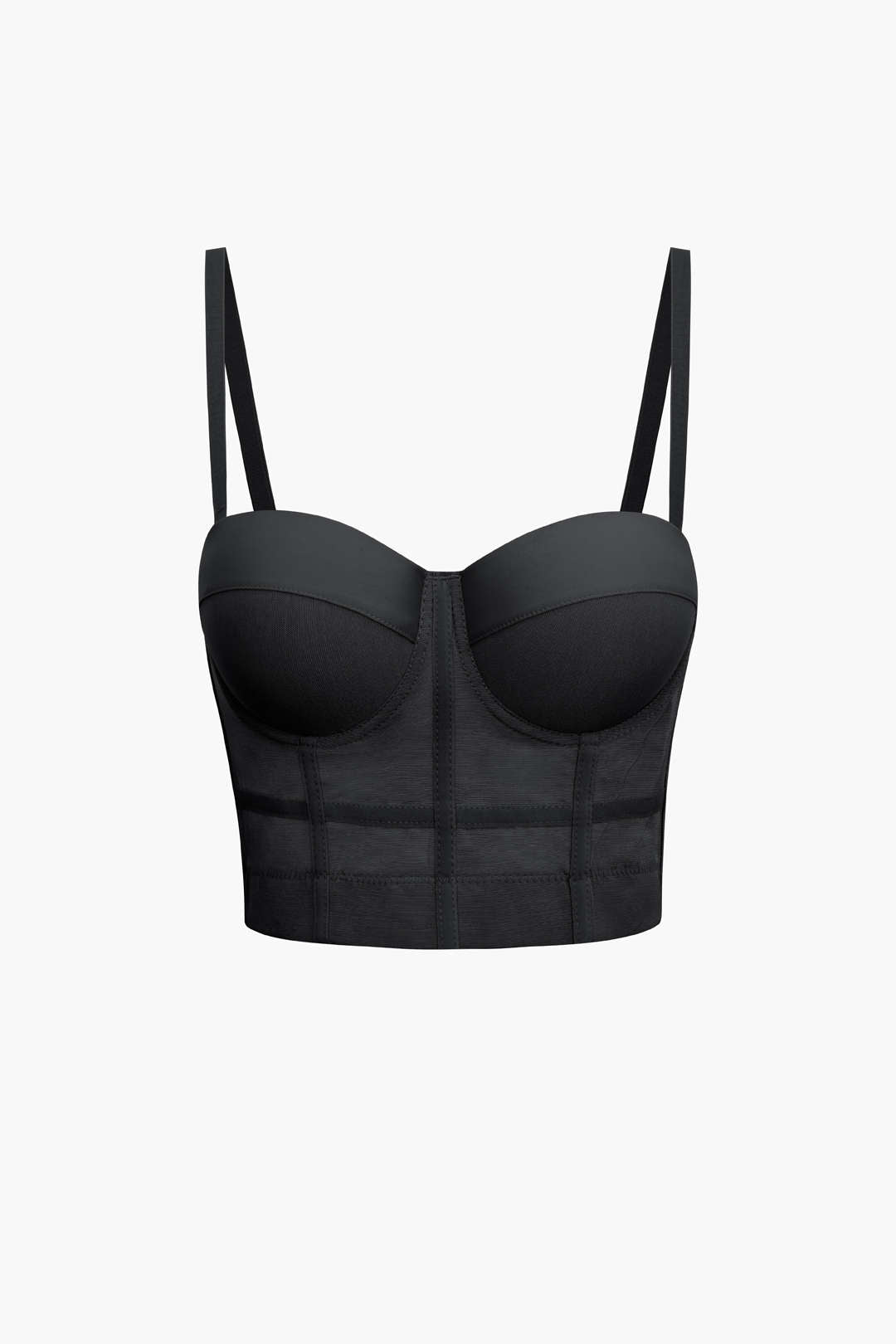 Chessa - Seductive Mesh Bustier Top with Underwire for a Feminine Look