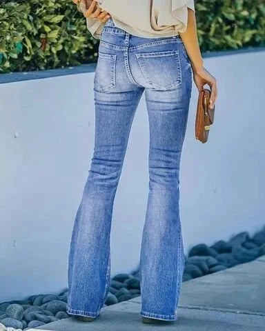 Maisey - High-waisted Bootcut Jeans with Tailored Fit and Stretch Fabric
