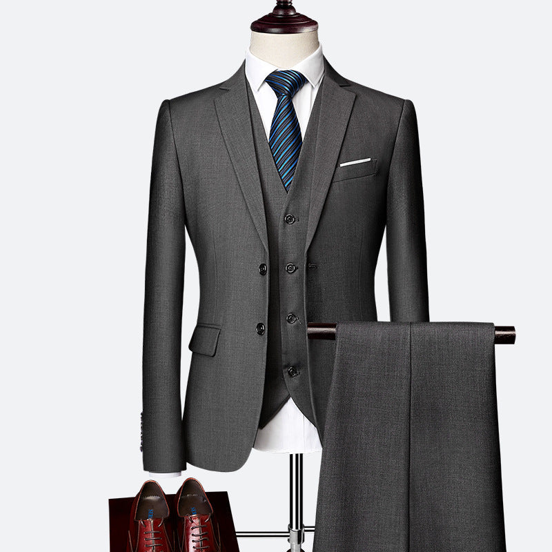 Dean - Elegant 3-Piece Formal Men's Suit Set for Business and Weddings