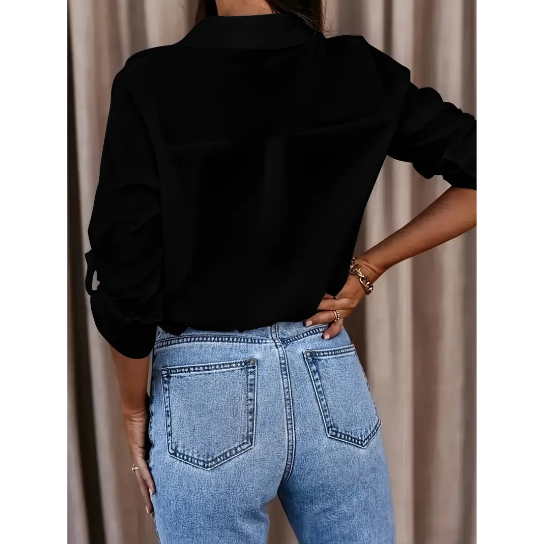 Bernice - Elegant Women's Blouse with Long Sleeves and Chic Design