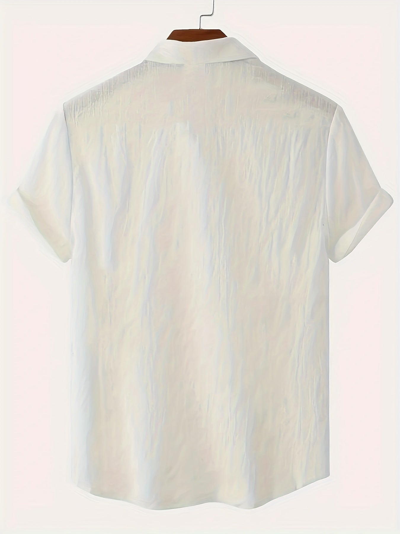 Colin - Lightweight Men's Short-Sleeved Shirt in Cotton and Linen Blend