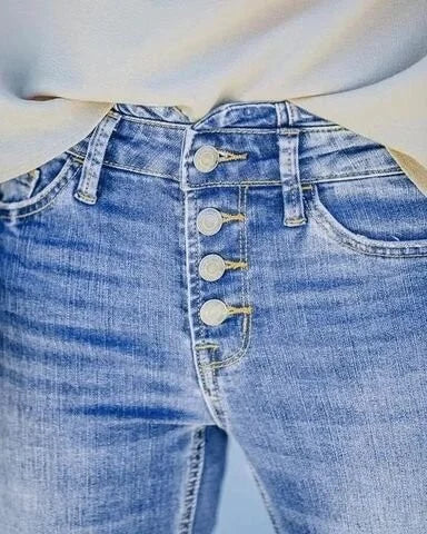 Maisey - High-waisted Bootcut Jeans with Tailored Fit and Stretch Fabric