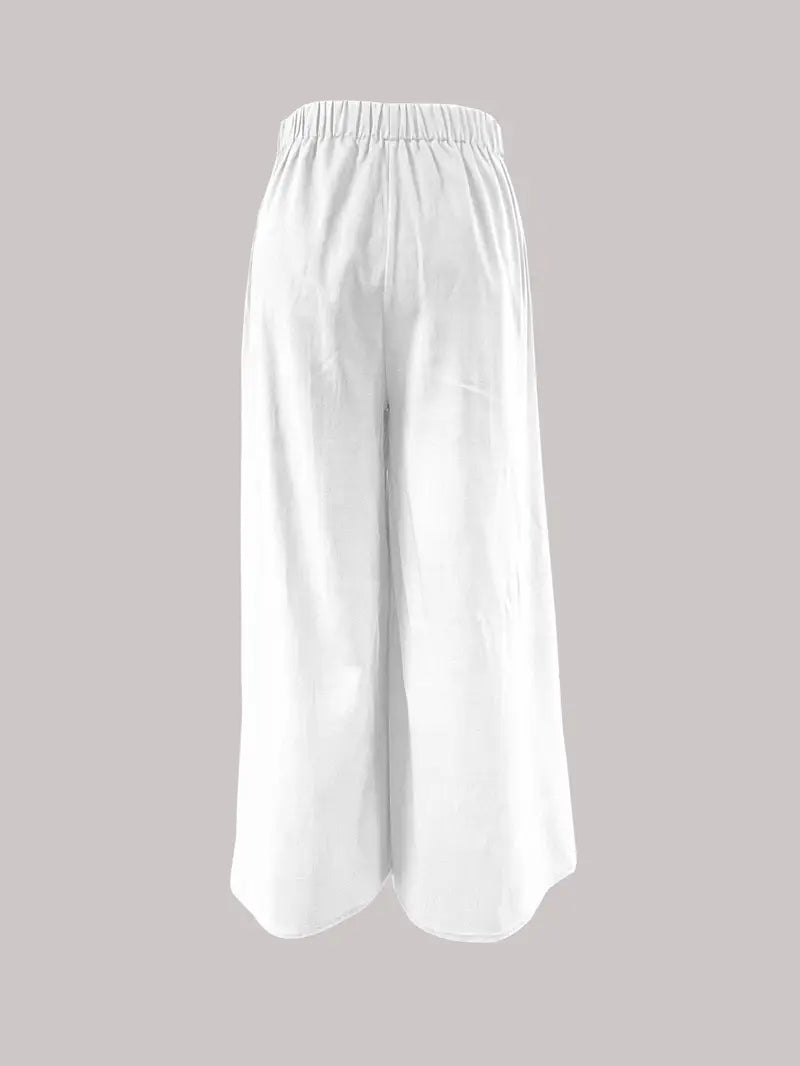 Elsinore - Trendy and Elegant Wide-leg Trousers with Adjustable Side Tie