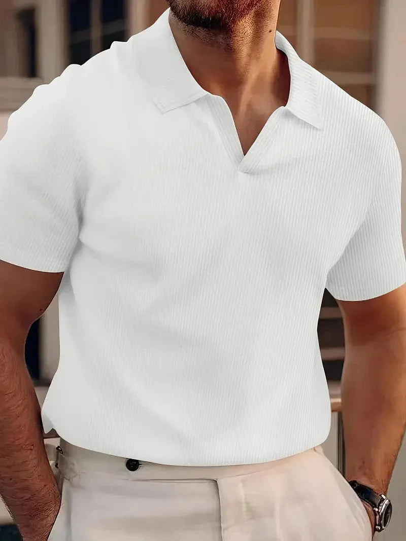 Rocco - Casual Men's Linen Polo Shirt for Stylish Comfort