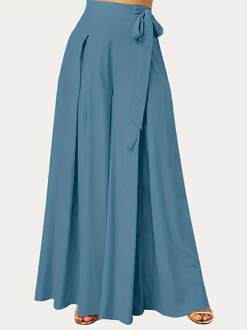 Elsinore - Trendy and Elegant Wide-leg Trousers with Adjustable Side Tie