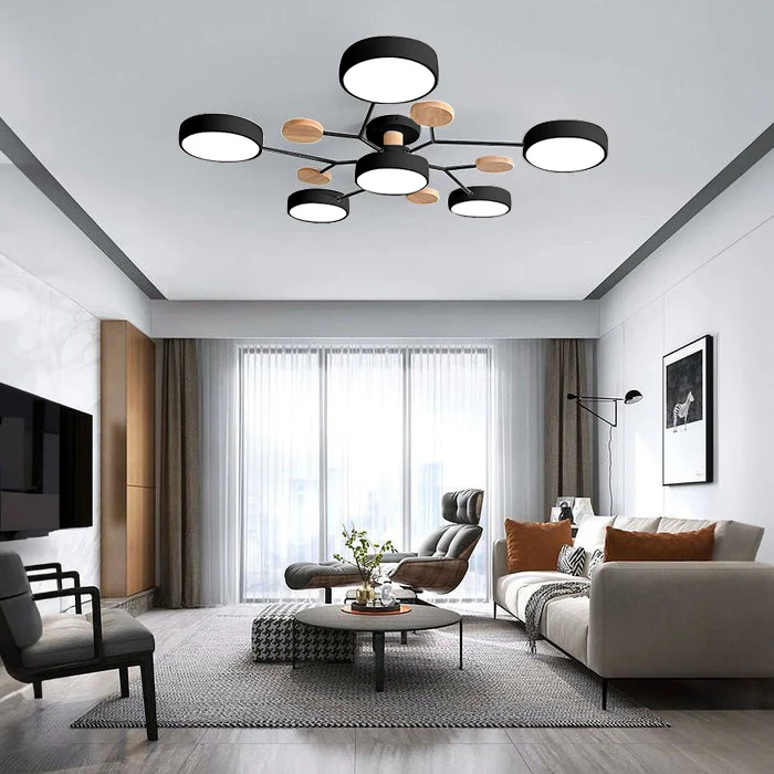 Ornava - Modern LED Flush Mount Ceiling Light Chandelier for Home