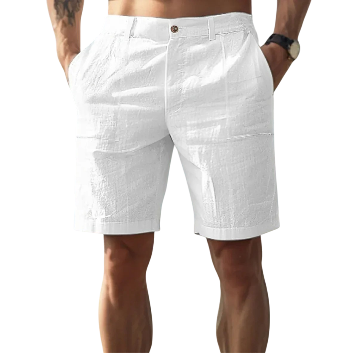 Wyatt - Casual Men's Linen Shorts for Relaxed Summer Days