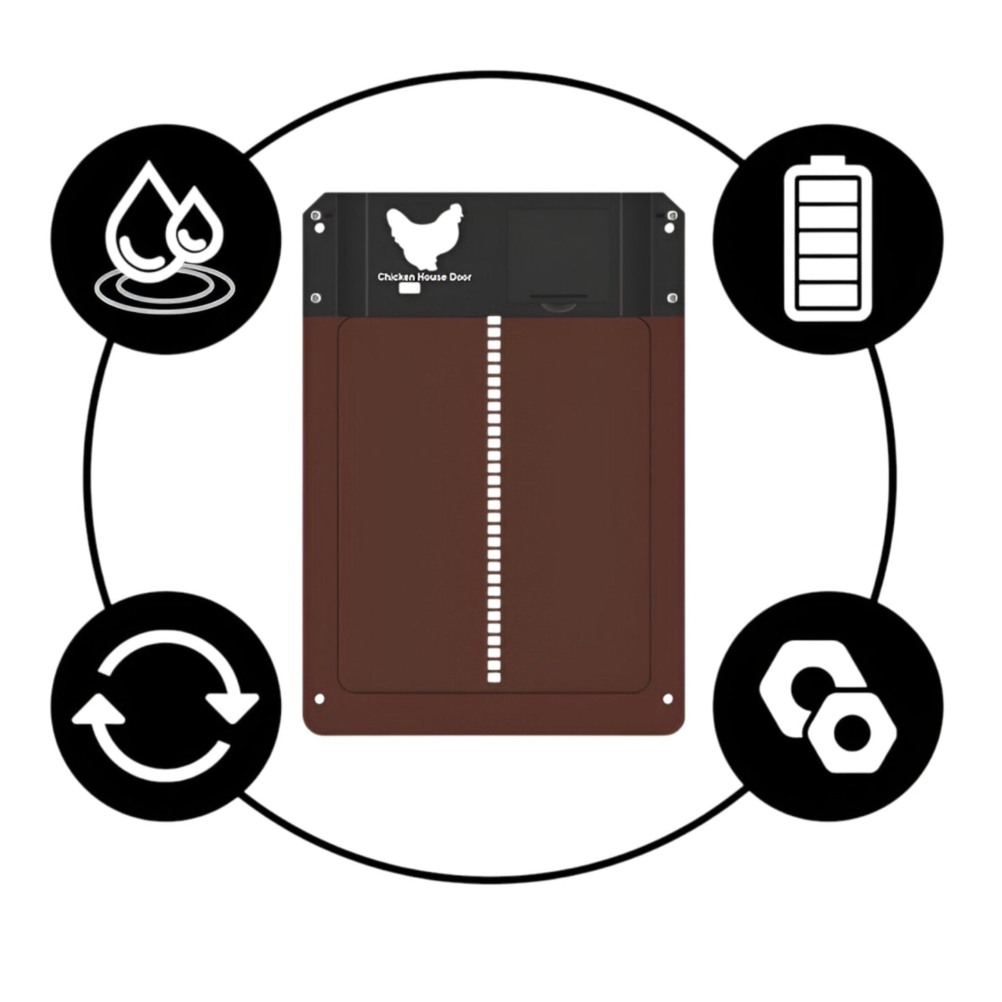 Alena - Automatic Chicken Door with Timer and Light Sensor for Easy Coop Access