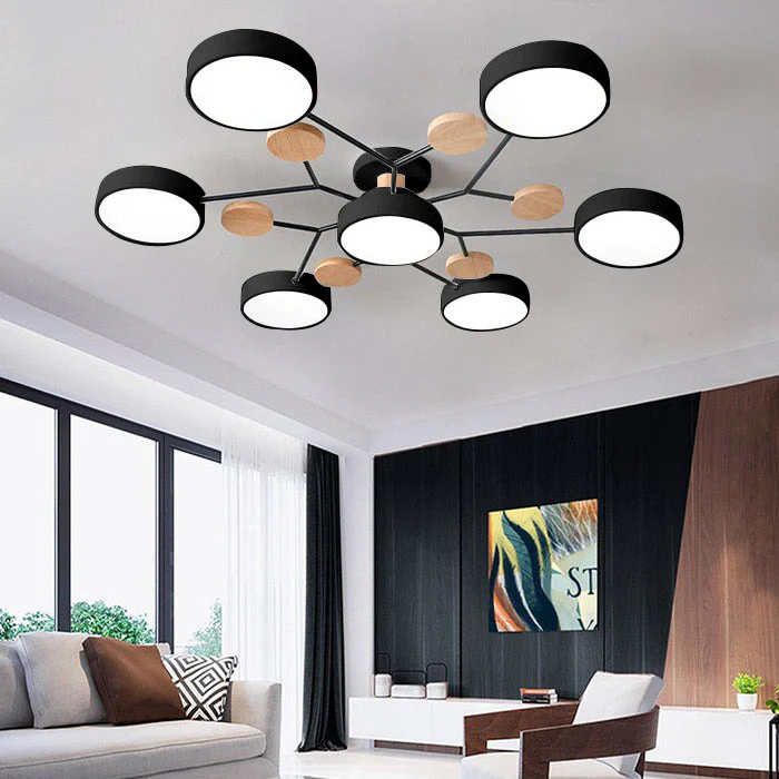 Ornava - Modern LED Flush Mount Ceiling Light Chandelier for Home