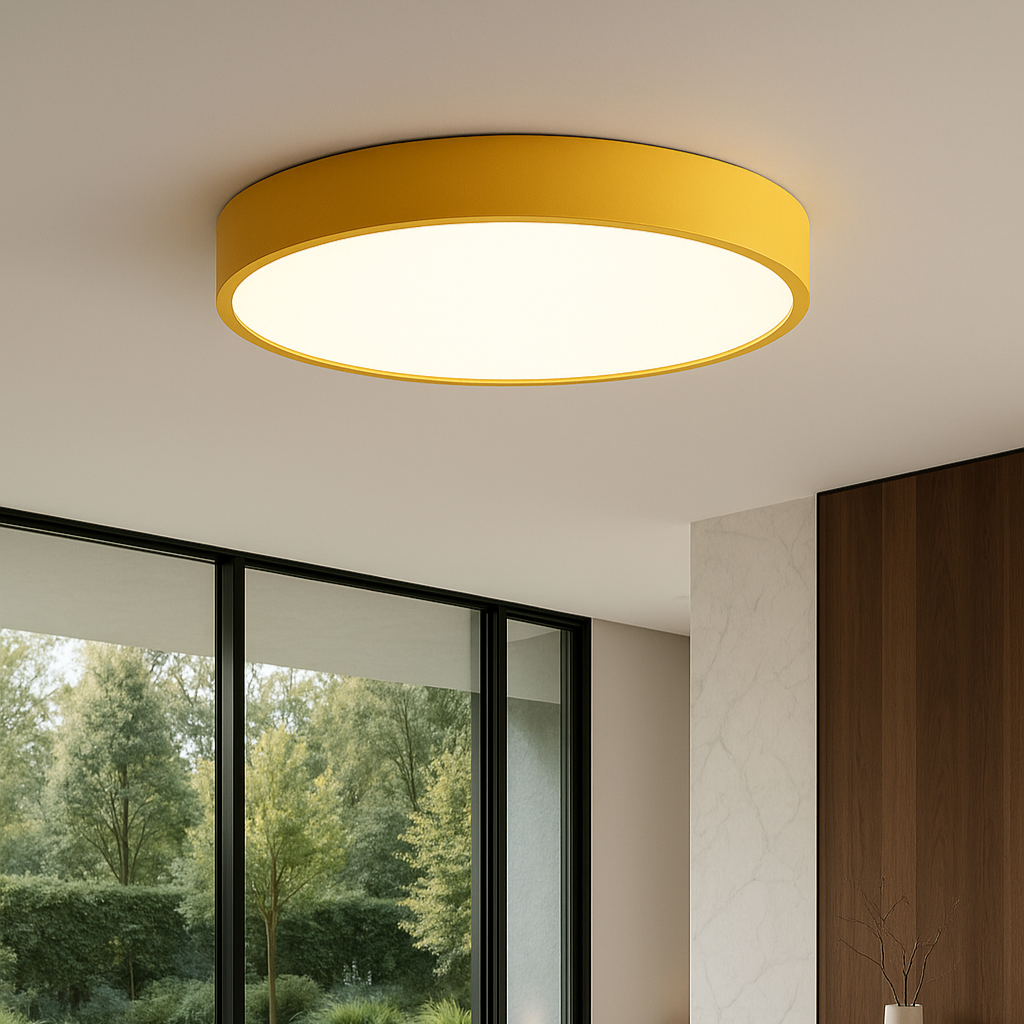 Novora - Luminara Led Ceiling Light Pink Gray Yellow Modern Kids