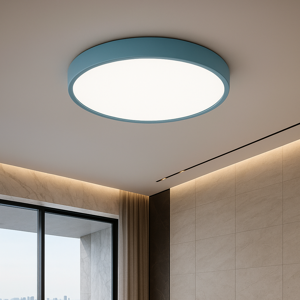 Novora - Luminara Led Ceiling Light Pink Gray Yellow Modern Kids