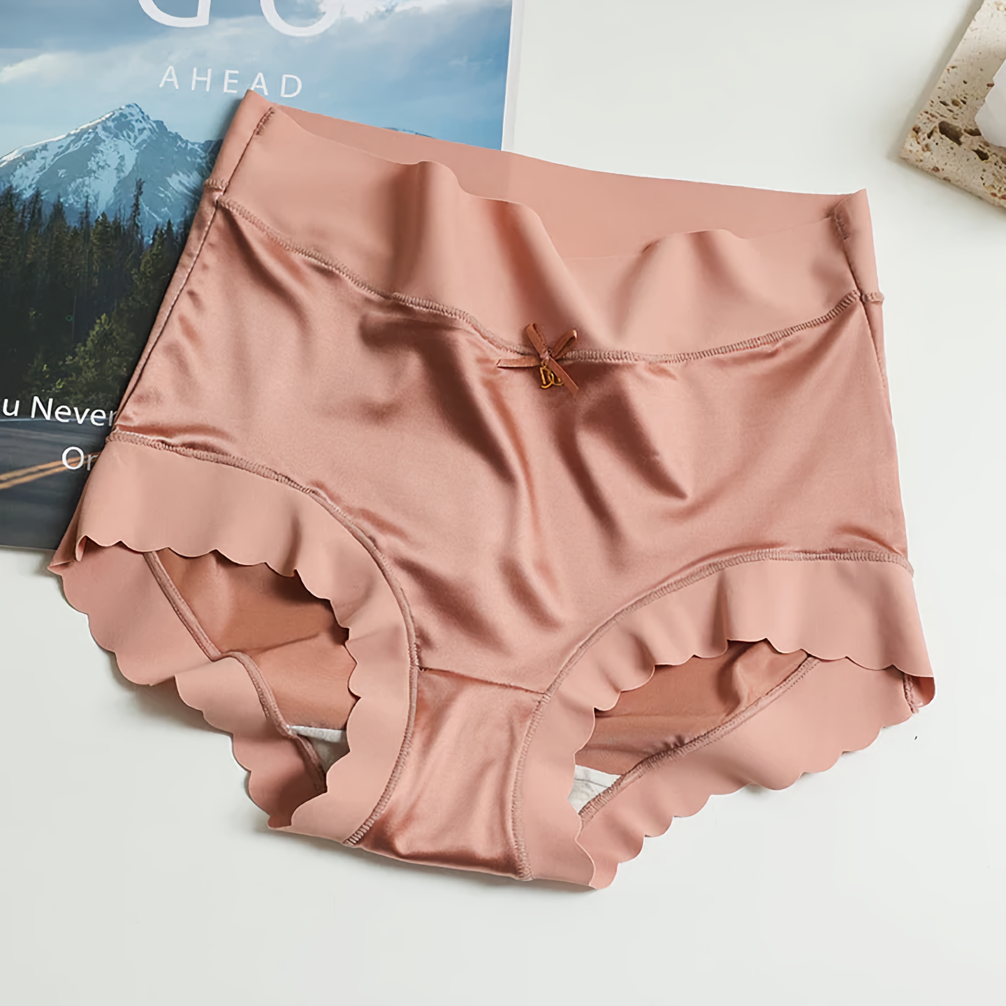 Clary - 5 Pieces of Seamless Satin Soft Women's Underwear Set