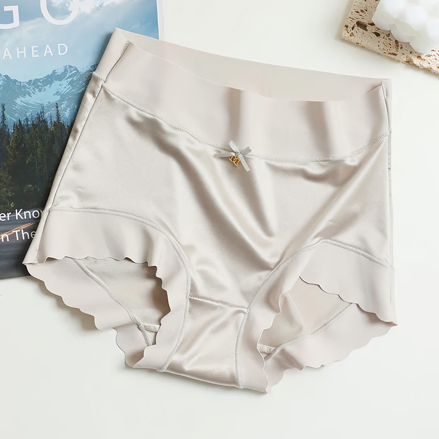 Melissa - Luxurious 5-Piece Seamless Silk Satin Underwear Set for Women