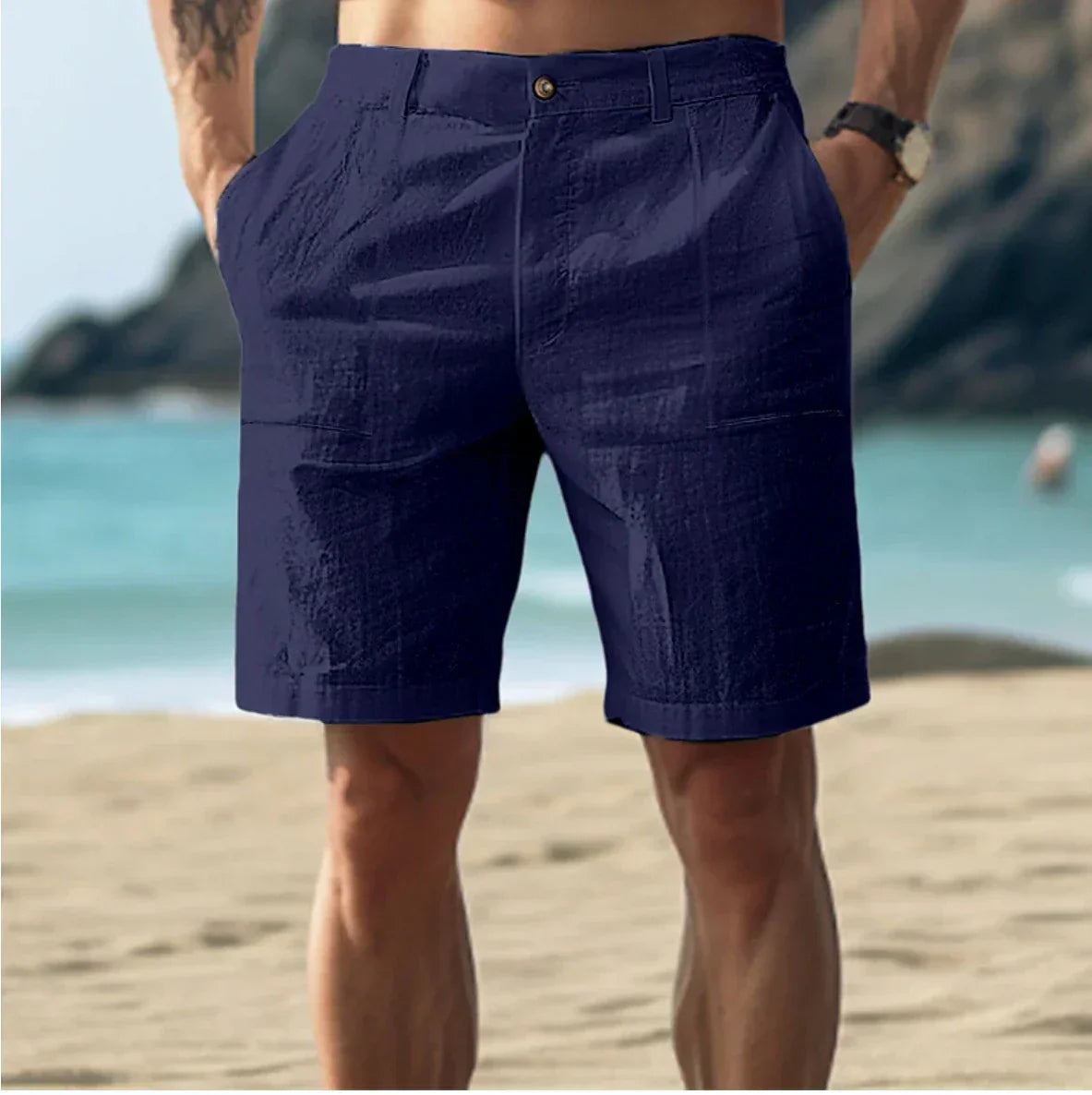 Wyatt - Casual Men's Linen Shorts for Relaxed Summer Days