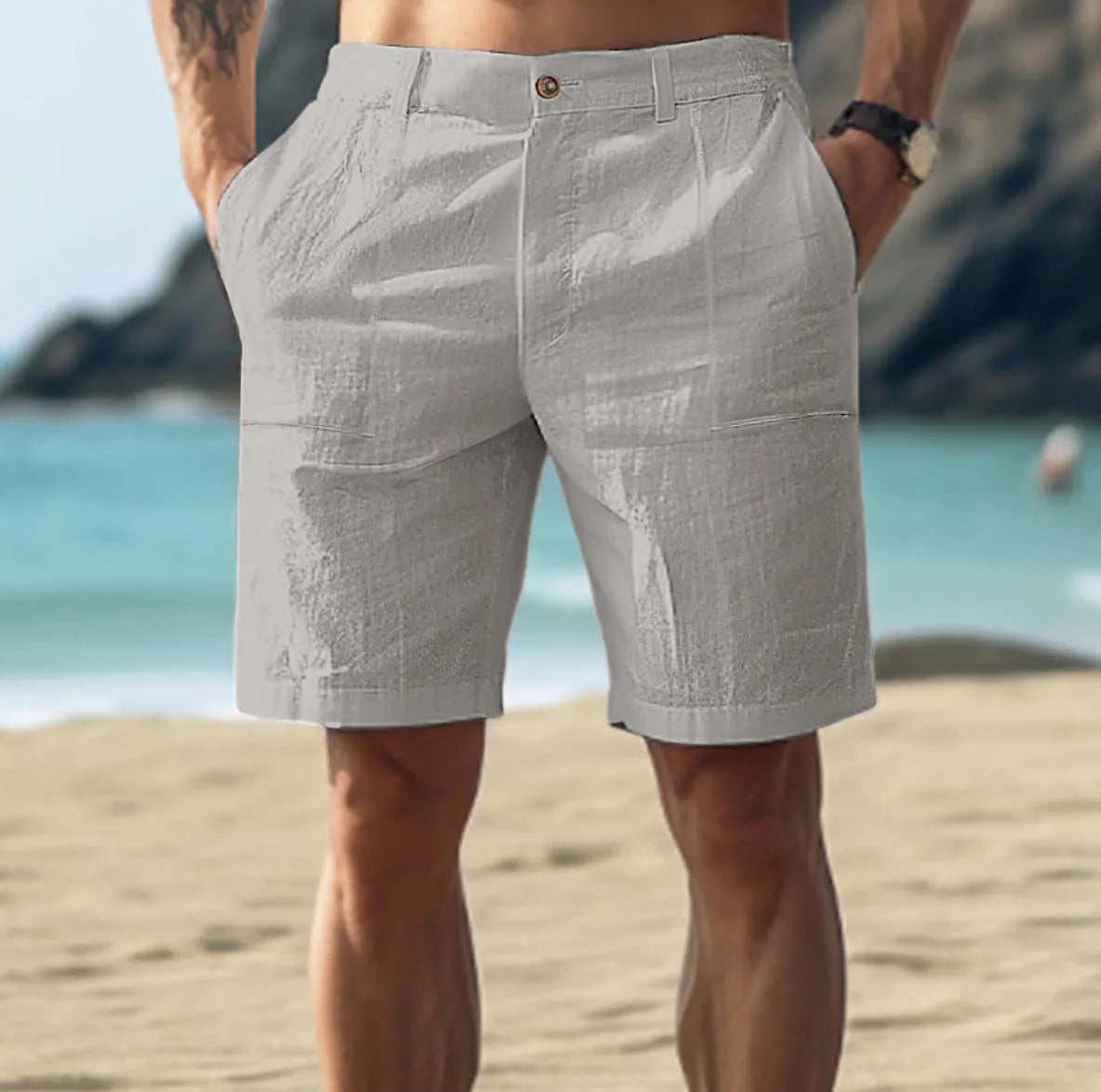 Wyatt - Casual Men's Linen Shorts for Relaxed Summer Days