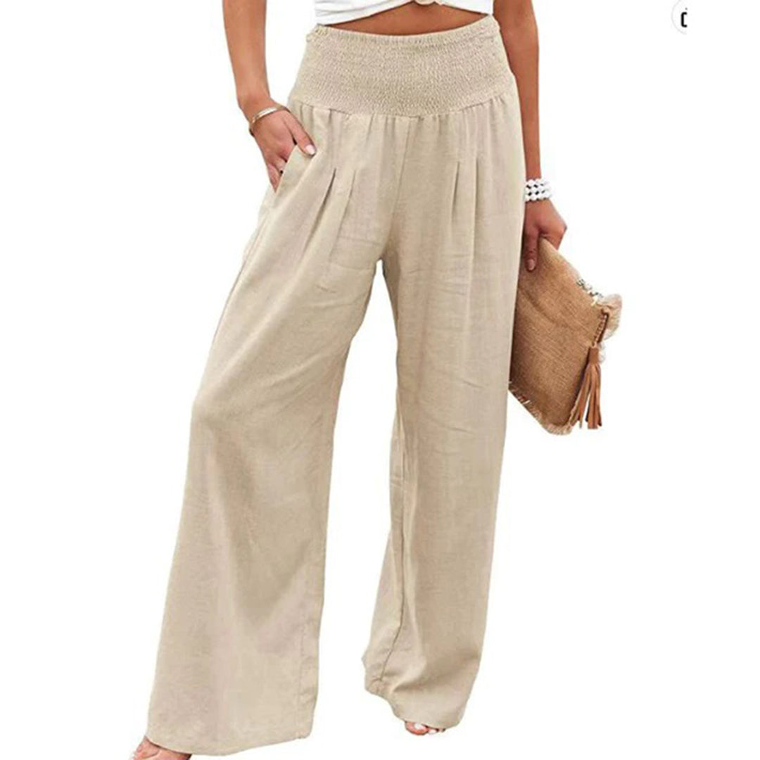 Jaycee - Linen Summer Pants With Stretch For Women Breathable