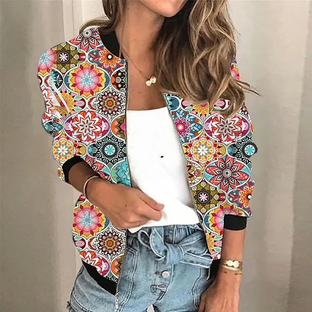 Katelyn - Stylish Printed Zip-Up Jacket for Eye-Catching Fashion