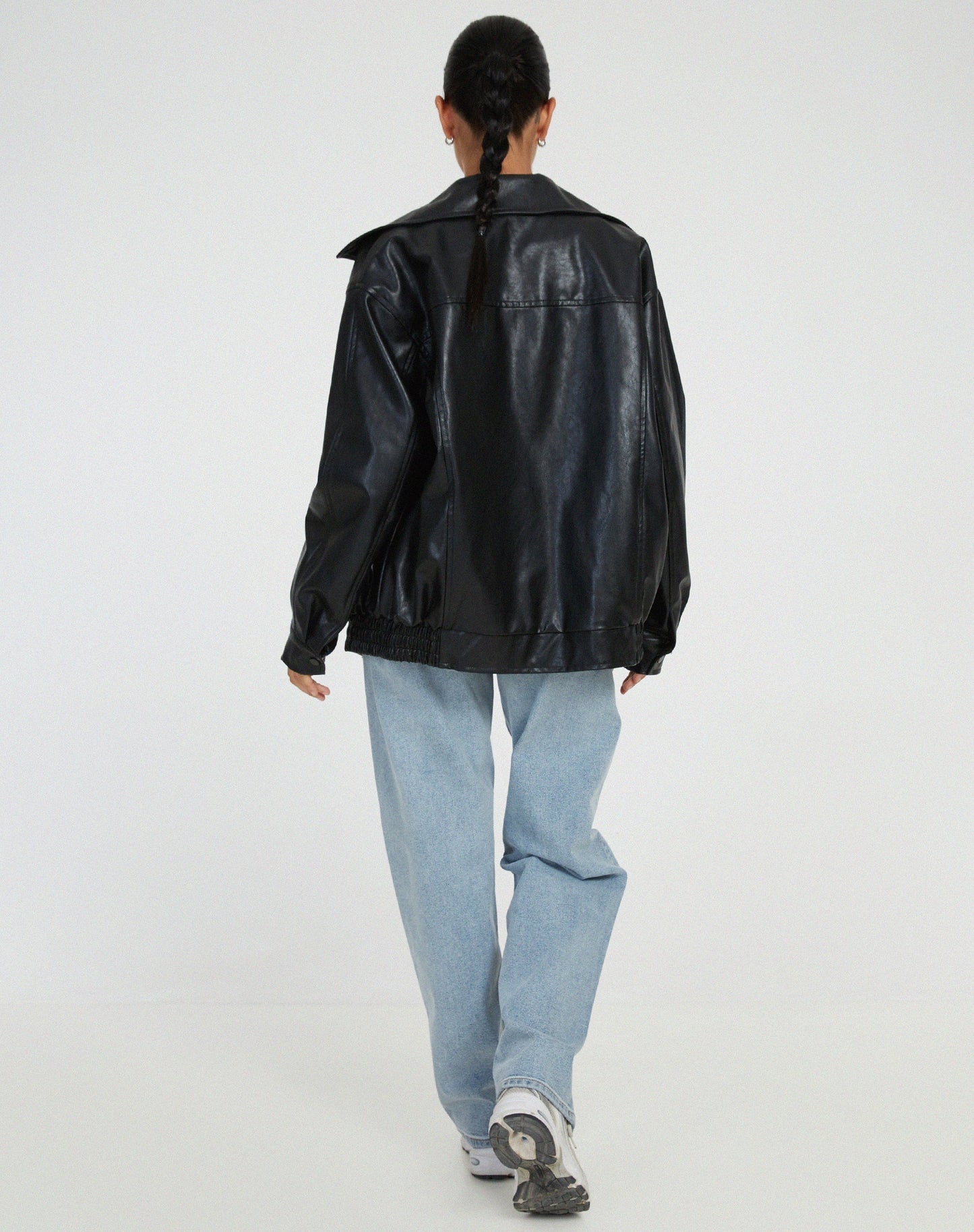 Jayden - Oversized Leather Jacket For Women Lightweight Trendy
