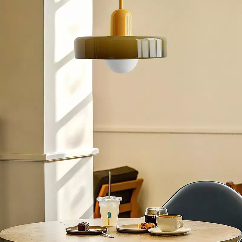 GleaMore - Bauhaus Pendant Light in Stylish Colored Glass