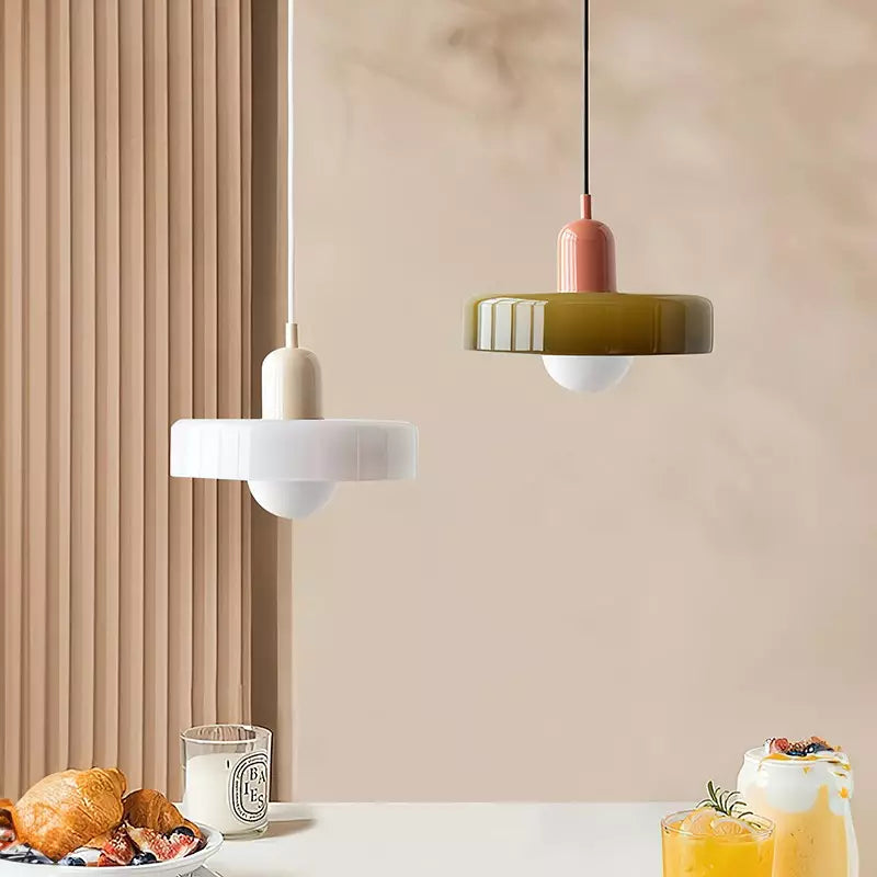 GleaMore - Bauhaus Pendant Light in Stylish Colored Glass