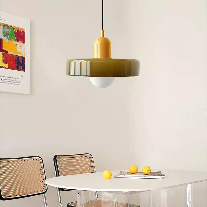 GleaMore - Bauhaus Pendant Light in Stylish Colored Glass