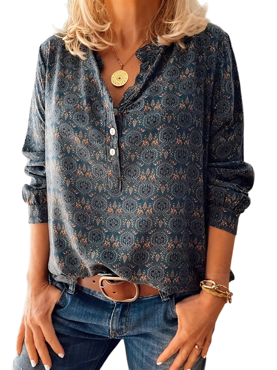 Linnea - Vintage Women's Blouse with Modern Comfort and Style