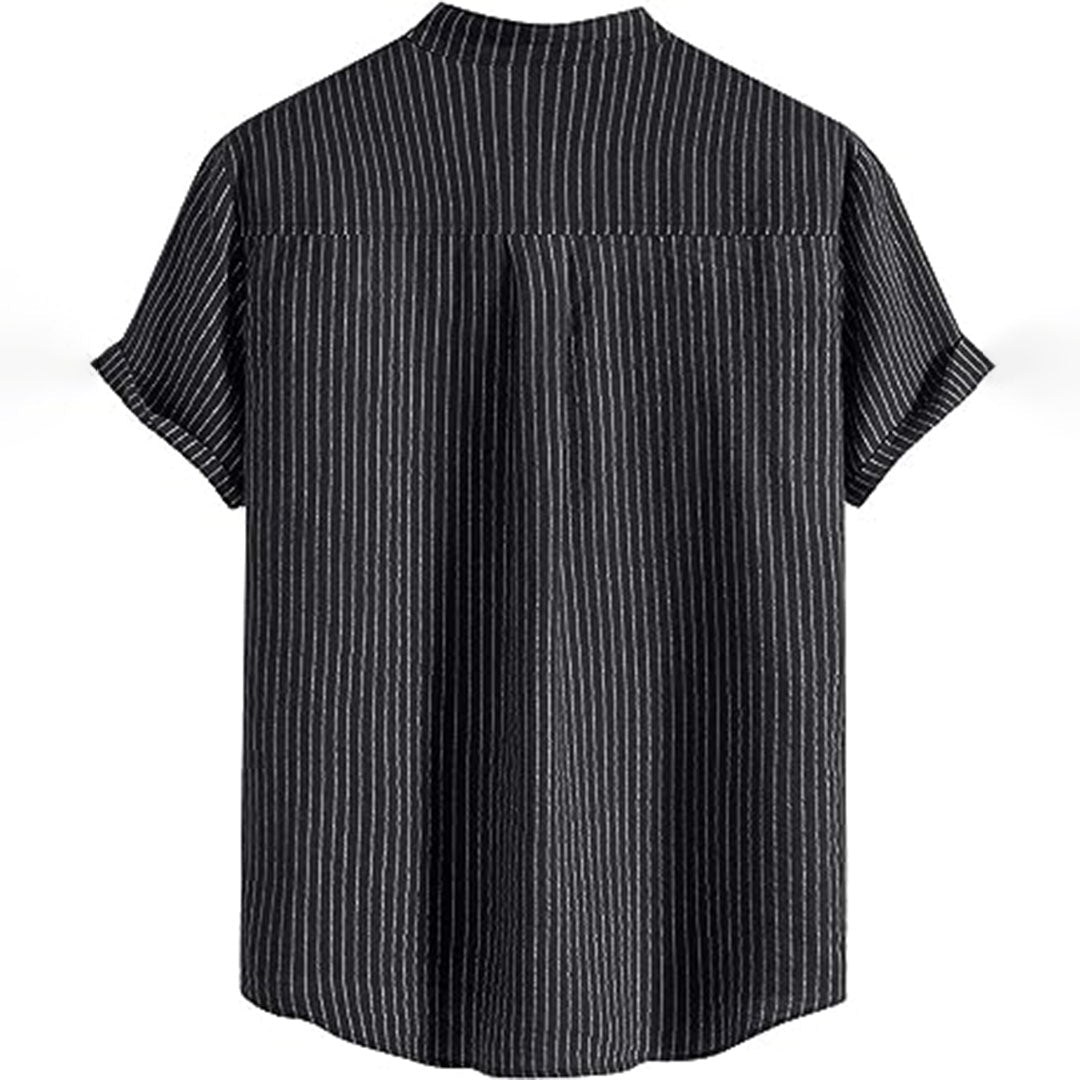 Neville - Stylish Men's Shirt with Bold Stripes and Comfortable Fit