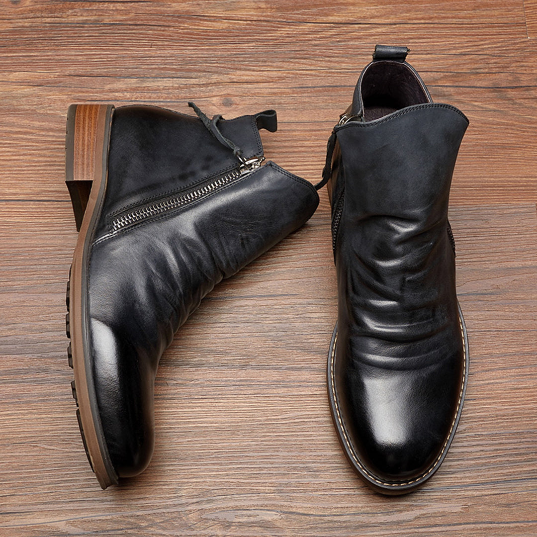Adam - Hugo Stylish Zipper Boots for Men - All Season Elegance