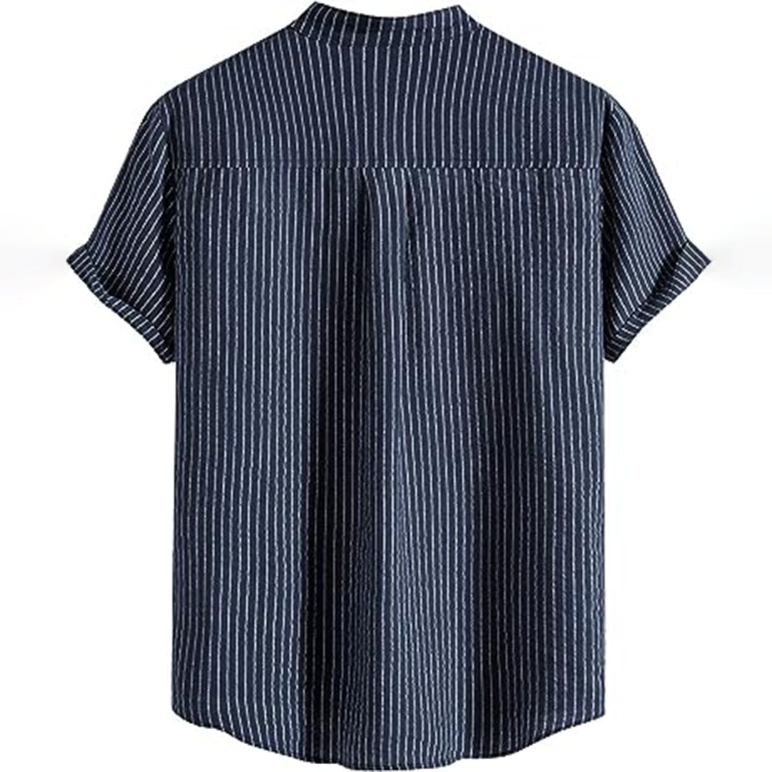 Neville - Stylish Men's Shirt with Bold Stripes and Comfortable Fit