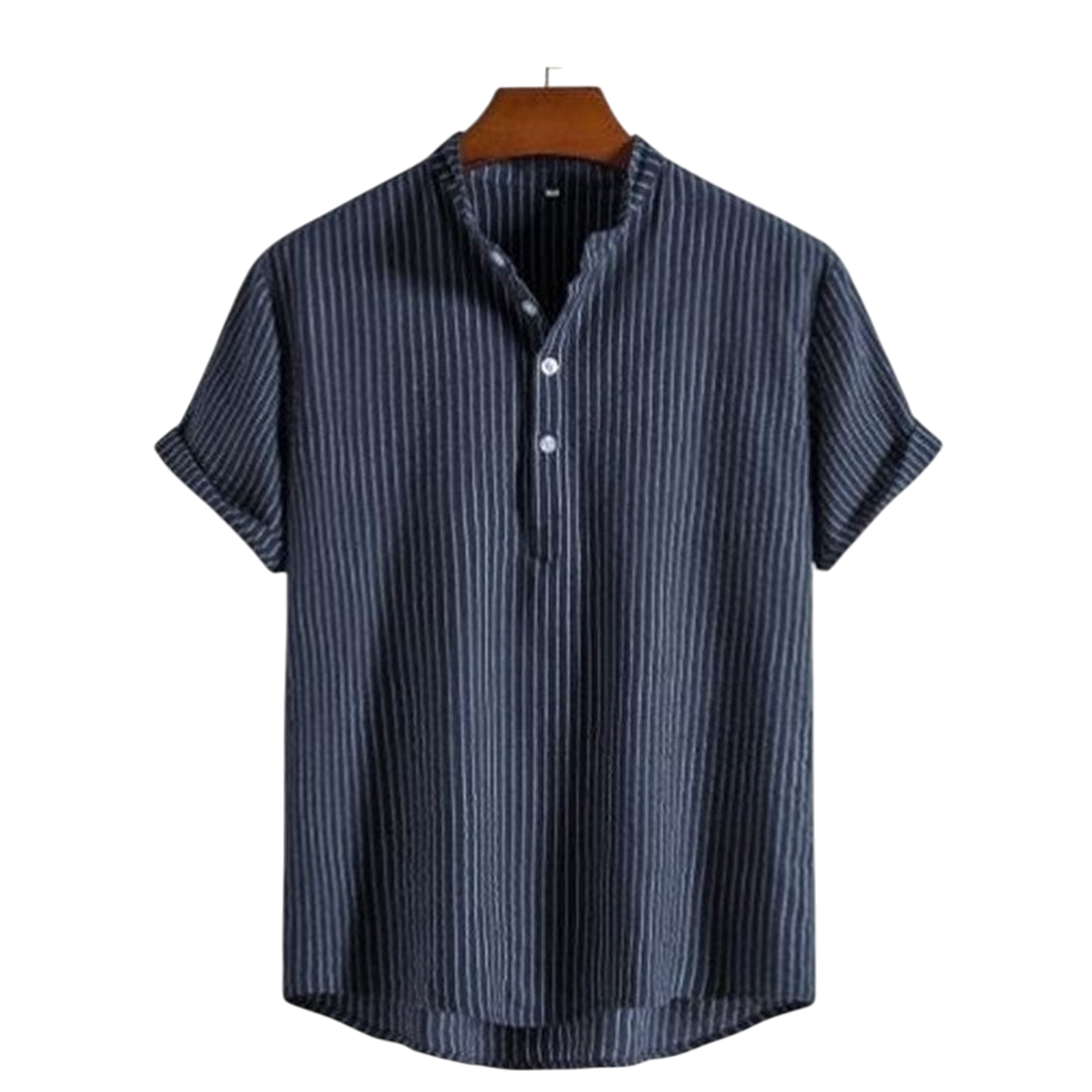 Neville - Stylish Men's Shirt with Bold Stripes and Comfortable Fit