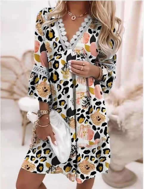 Fenja - Stylish Women's Casual Dress with Boho Vibes and Embroidery