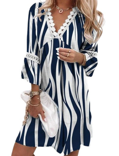Fenja - Stylish Women's Casual Dress with Boho Vibes and Embroidery