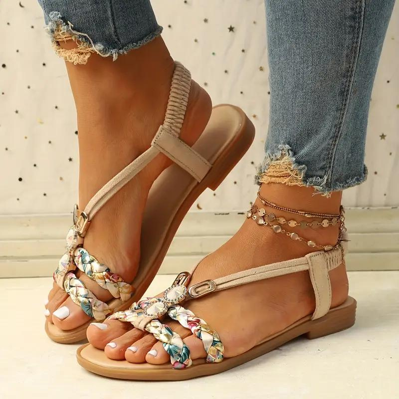 Erin - Stylish Women's Flat Sandals with Boho Design and Comfort