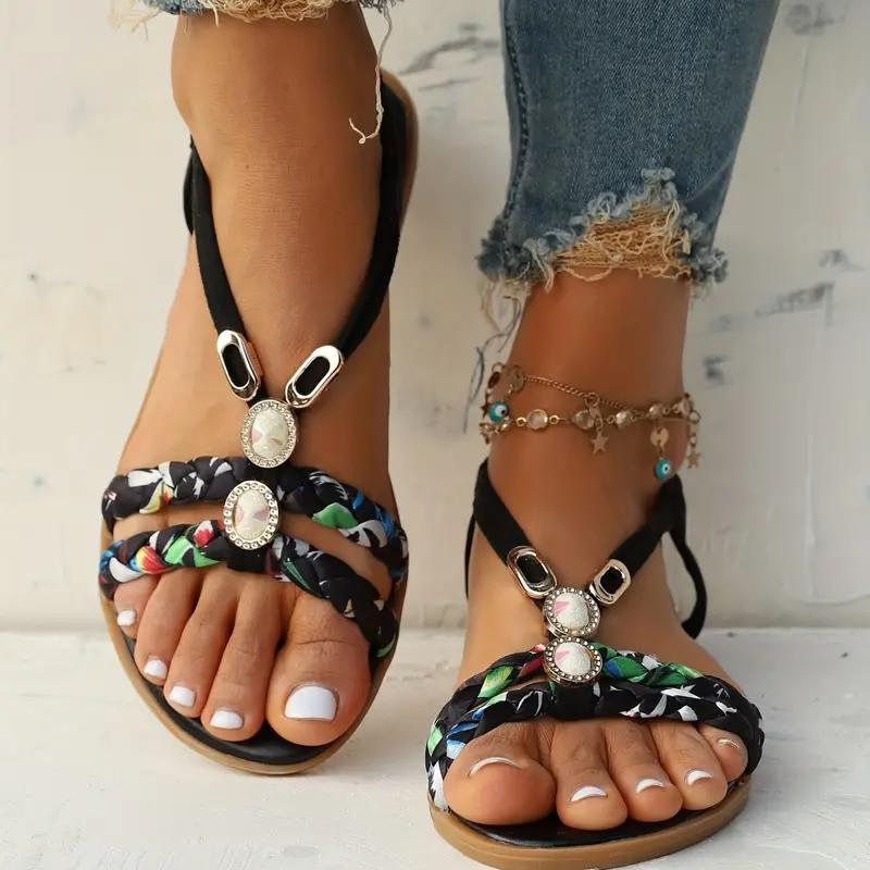 Erin - Stylish Women's Flat Sandals with Boho Design and Comfort
